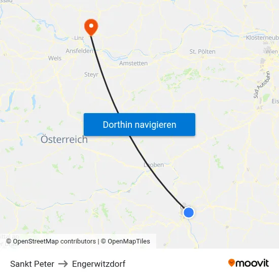 Sankt Peter to Engerwitzdorf map