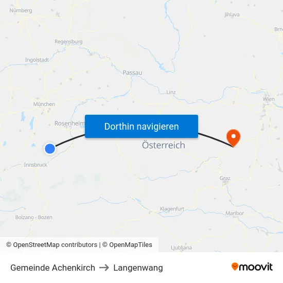 Gemeinde Achenkirch to Langenwang map