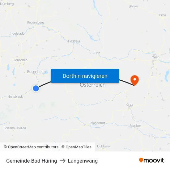 Gemeinde Bad Häring to Langenwang map