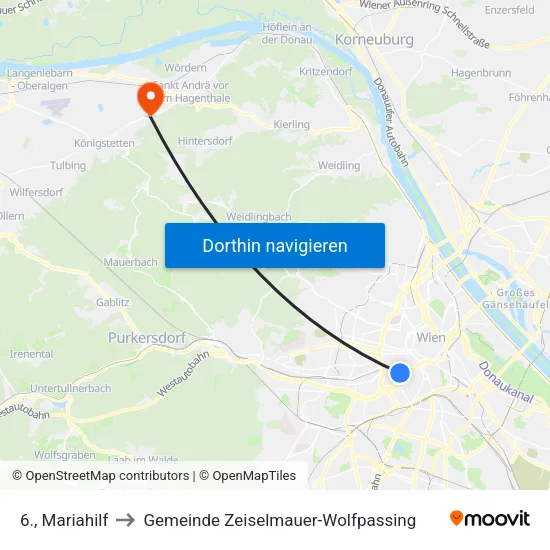 6., Mariahilf to Gemeinde Zeiselmauer-Wolfpassing map