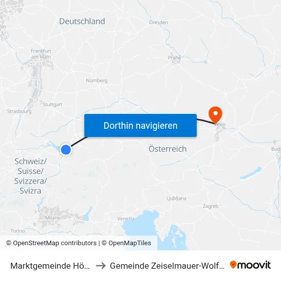 Marktgemeinde Hörbranz to Gemeinde Zeiselmauer-Wolfpassing map