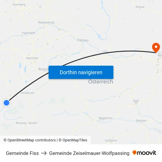 Gemeinde Fiss to Gemeinde Zeiselmauer-Wolfpassing map