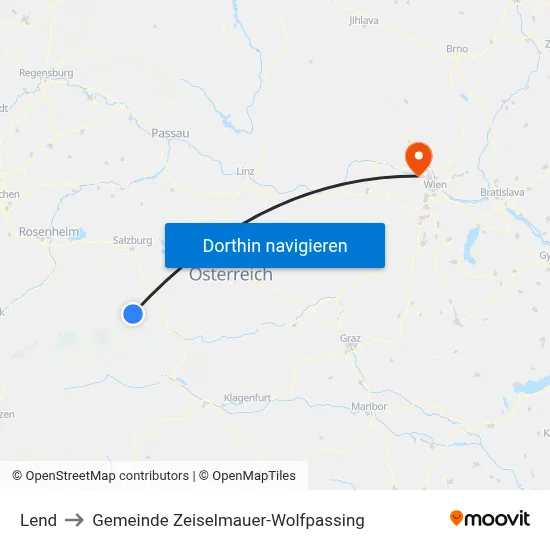 Lend to Gemeinde Zeiselmauer-Wolfpassing map