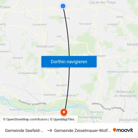 Gemeinde Seefeld-Kadolz to Gemeinde Zeiselmauer-Wolfpassing map