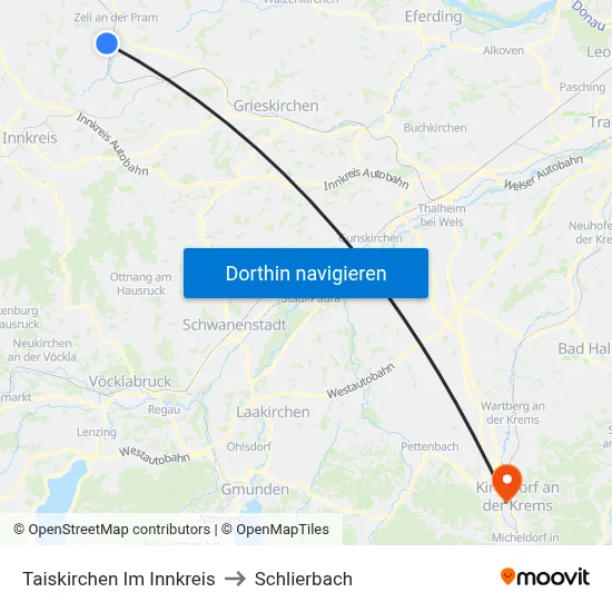 Taiskirchen Im Innkreis to Schlierbach map