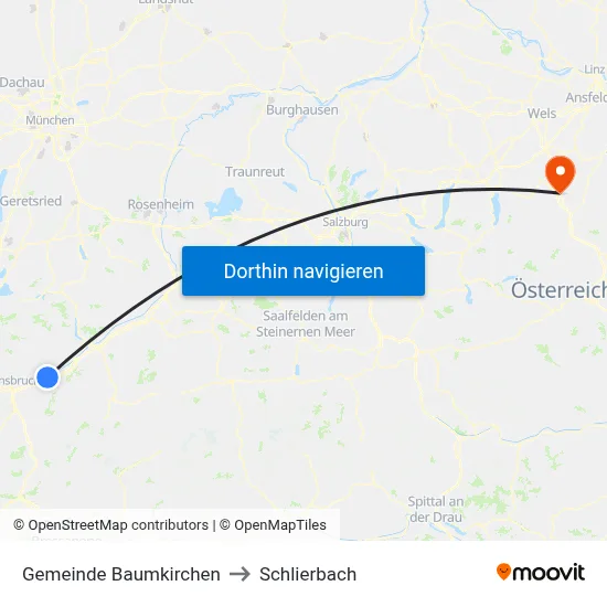 Gemeinde Baumkirchen to Schlierbach map