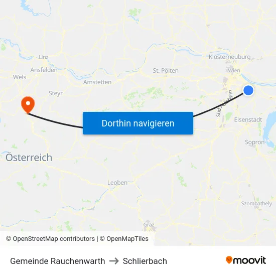 Gemeinde Rauchenwarth to Schlierbach map