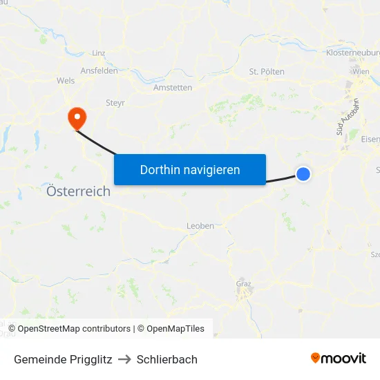 Gemeinde Prigglitz to Schlierbach map