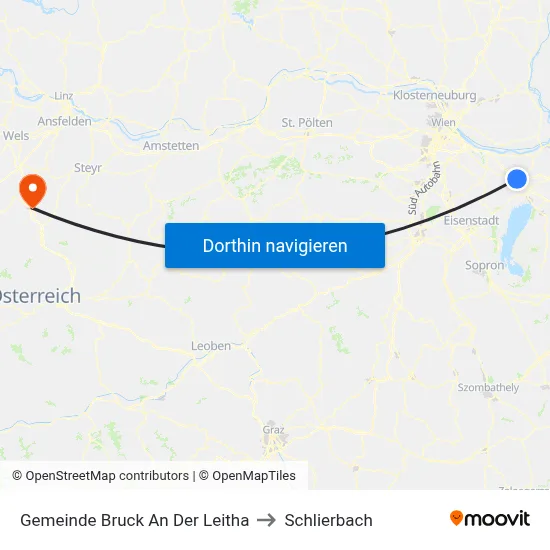 Gemeinde Bruck An Der Leitha to Schlierbach map