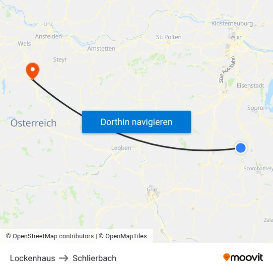 Lockenhaus to Schlierbach map