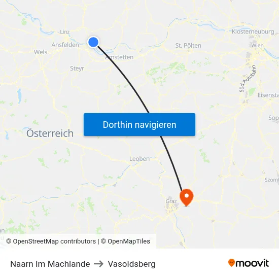 Naarn Im Machlande to Vasoldsberg map