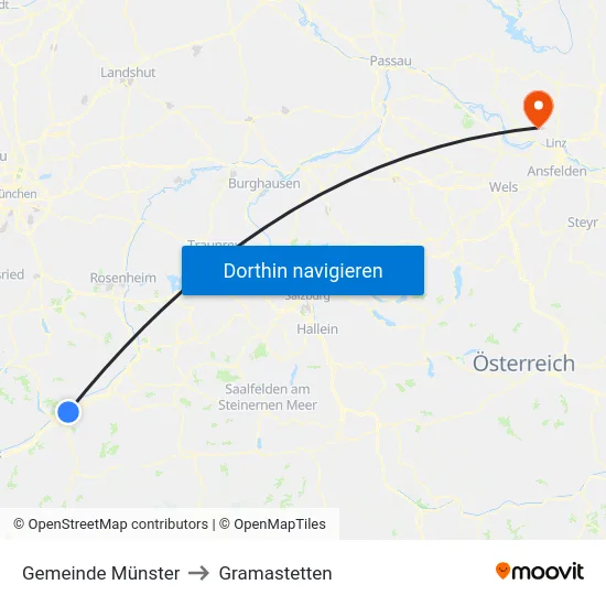 Gemeinde Münster to Gramastetten map
