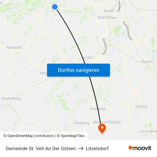 Gemeinde St. Veit An Der Gölsen to Litzelsdorf map
