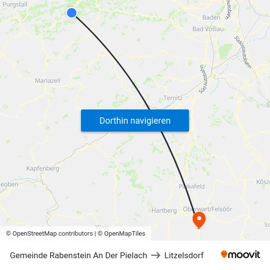 Gemeinde Rabenstein An Der Pielach to Litzelsdorf map