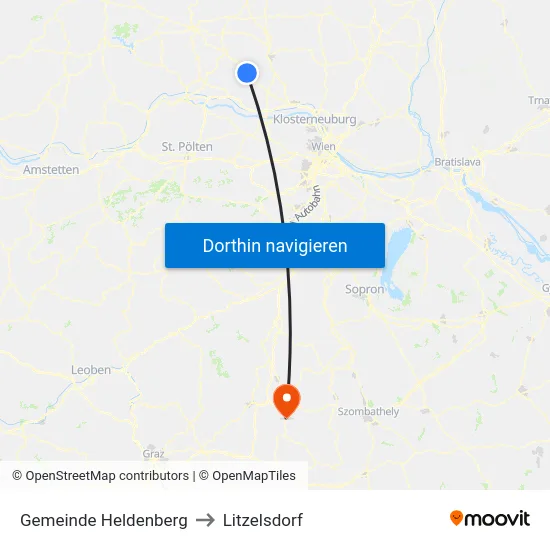 Gemeinde Heldenberg to Litzelsdorf map