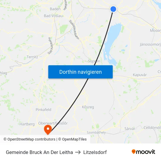 Gemeinde Bruck An Der Leitha to Litzelsdorf map