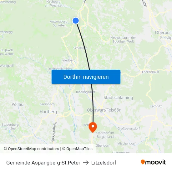 Gemeinde Aspangberg-St.Peter to Litzelsdorf map