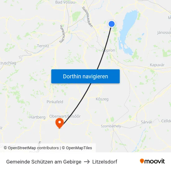 Gemeinde Schützen am Gebirge to Litzelsdorf map