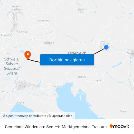 Gemeinde Winden am See to Marktgemeinde Frastanz map