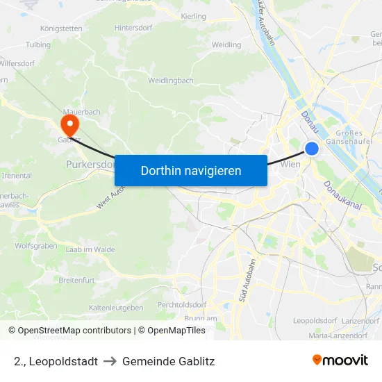 2., Leopoldstadt to Gemeinde Gablitz map
