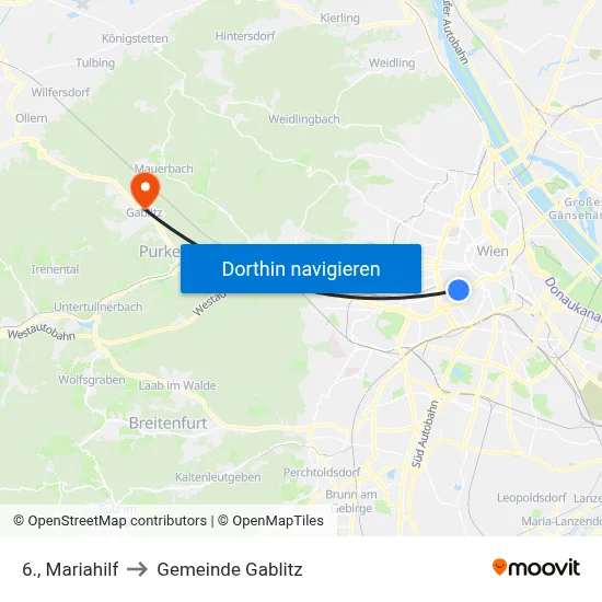 6., Mariahilf to Gemeinde Gablitz map