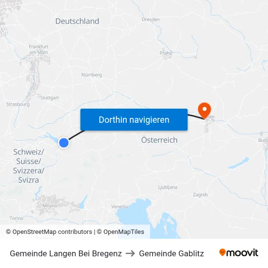 Gemeinde Langen Bei Bregenz to Gemeinde Gablitz map