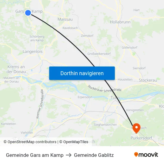 Gemeinde Gars am Kamp to Gemeinde Gablitz map