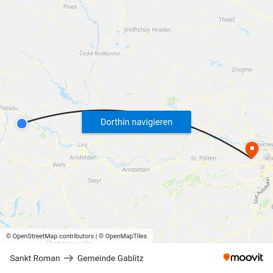 Sankt Roman to Gemeinde Gablitz map