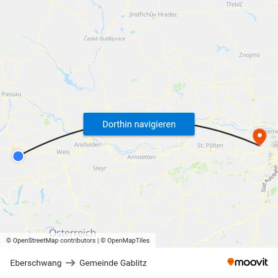 Eberschwang to Gemeinde Gablitz map