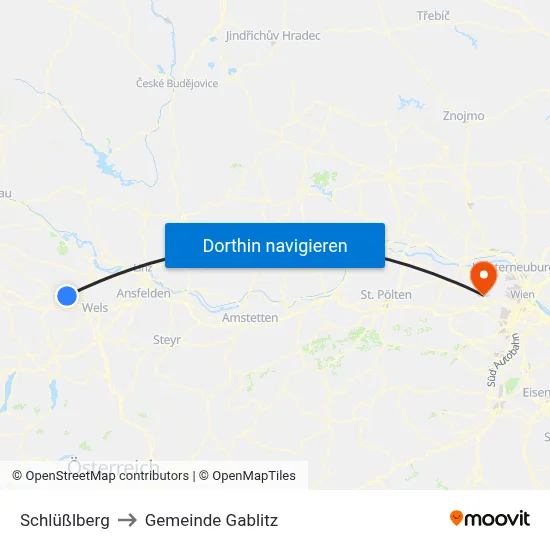 Schlüßlberg to Gemeinde Gablitz map