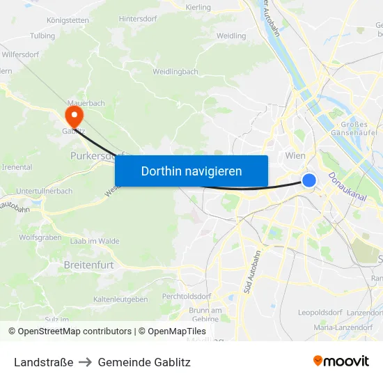 Landstraße to Gemeinde Gablitz map
