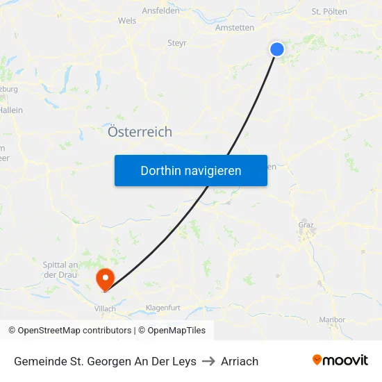 Gemeinde St. Georgen An Der Leys to Arriach map