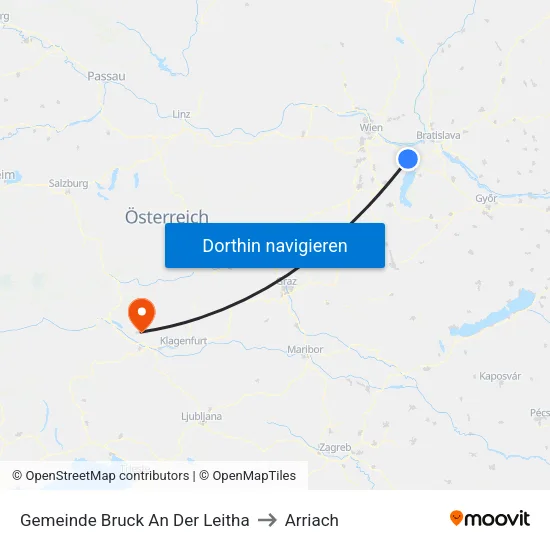 Gemeinde Bruck An Der Leitha to Arriach map