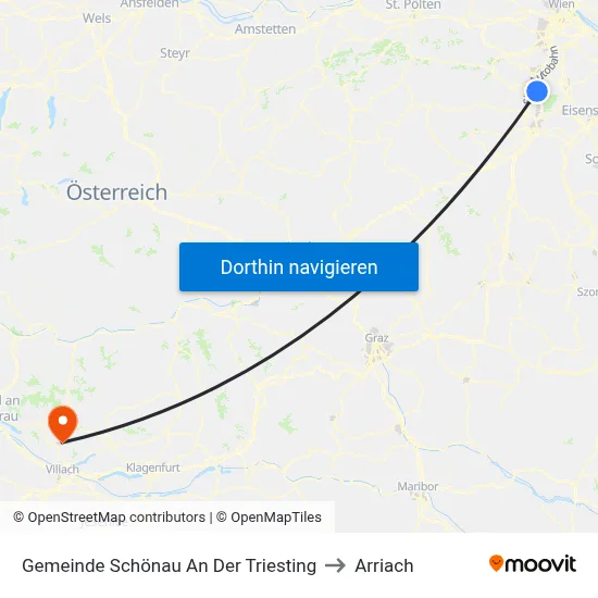 Gemeinde Schönau An Der Triesting to Arriach map