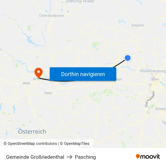 Gemeinde Großriedenthal to Pasching map