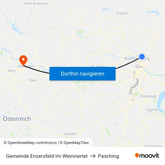 Gemeinde Enzersfeld Im Weinviertel to Pasching map