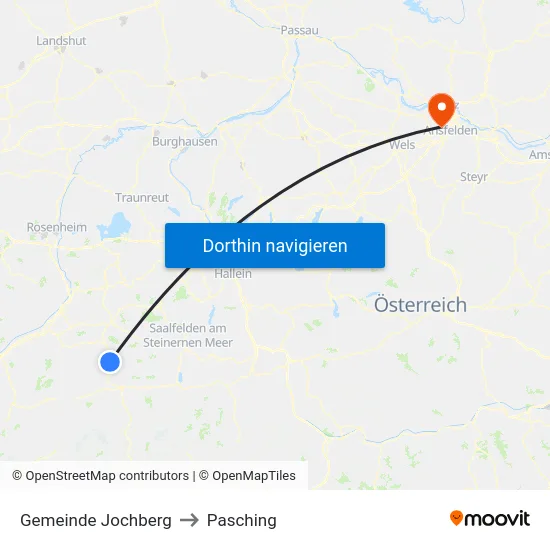 Gemeinde Jochberg to Pasching map