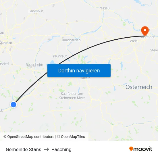 Gemeinde Stans to Pasching map