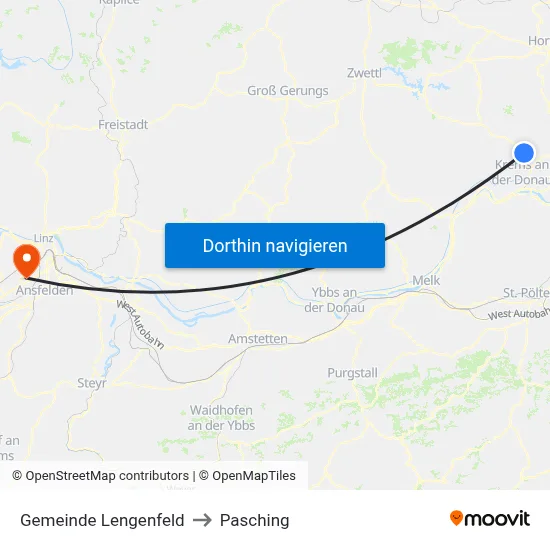 Gemeinde Lengenfeld to Pasching map