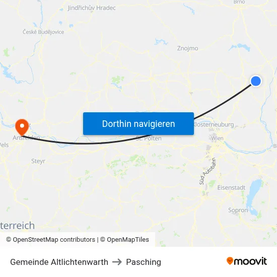 Gemeinde Altlichtenwarth to Pasching map