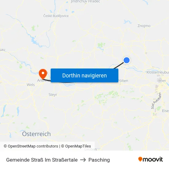 Gemeinde Straß Im Straßertale to Pasching map