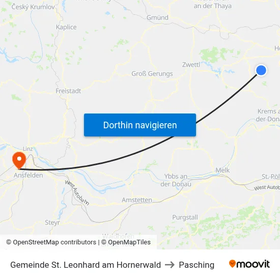 Gemeinde St. Leonhard am Hornerwald to Pasching map