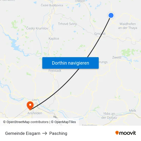 Gemeinde Eisgarn to Pasching map