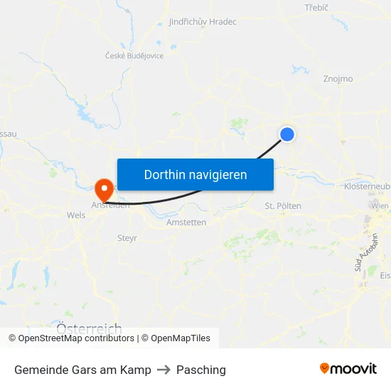 Gemeinde Gars am Kamp to Pasching map
