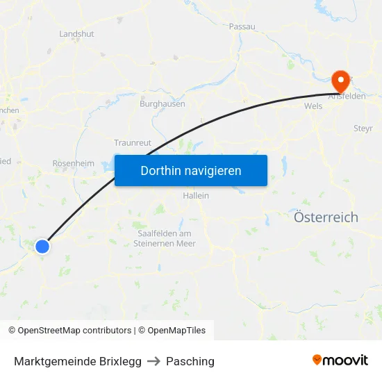 Marktgemeinde Brixlegg to Pasching map