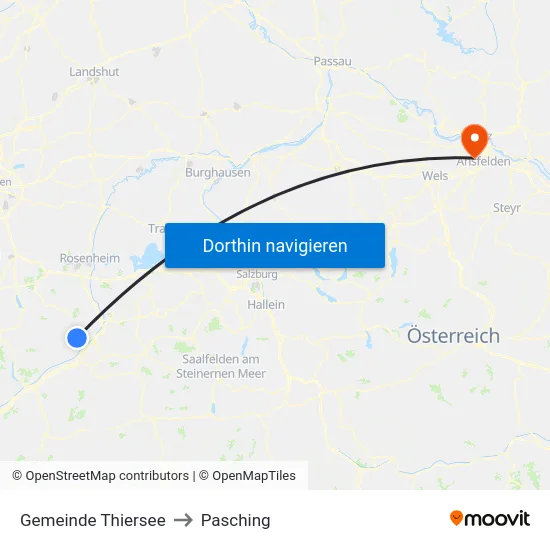 Gemeinde Thiersee to Pasching map