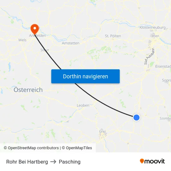 Rohr Bei Hartberg to Pasching map