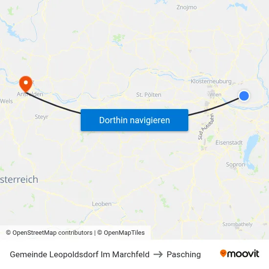 Gemeinde Leopoldsdorf Im Marchfeld to Pasching map
