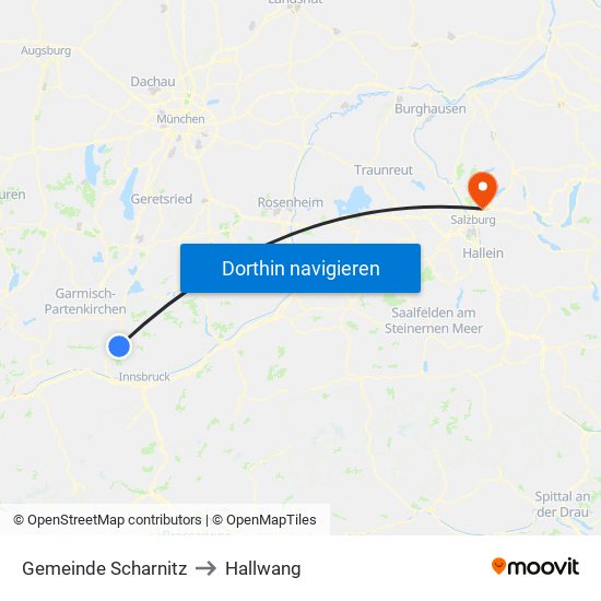 Gemeinde Scharnitz to Hallwang map