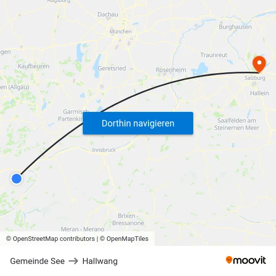 Gemeinde See to Hallwang map